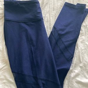 High Waisted Leggings with Mesh Panel